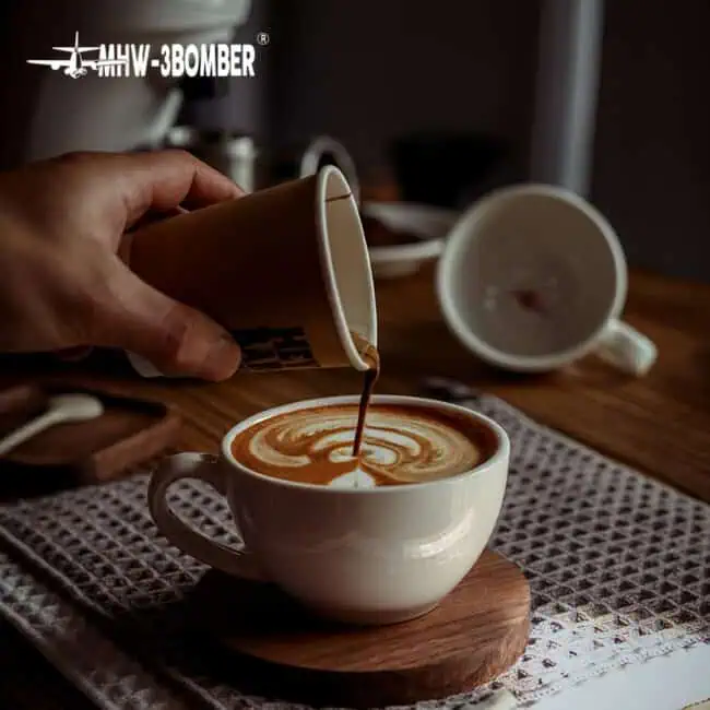 MHW-3BOMBER Latte Cup แก้วกาแฟพร้อมจานรอง แก้วลาเต้ ขนาด 280 ml - Image 3